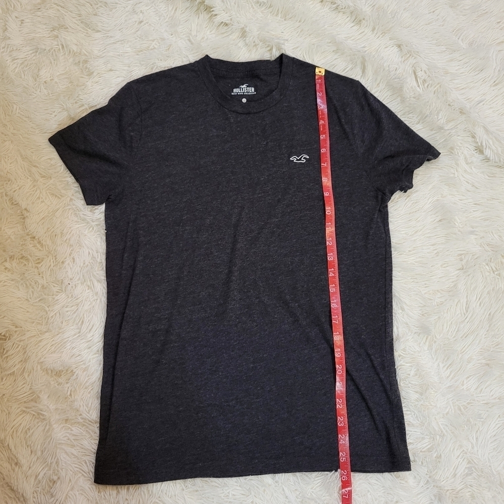 Hollister Dark Gray/ Charcoal Men Short Sleeve Soft Cotton T-shirt size Small - Picture 5 of 6